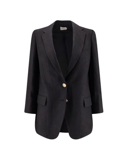 SAULINA Black Antonia Single-Breasted Blazer