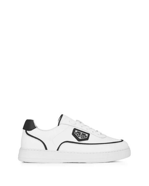 Philipp Plein White Low-Top Sneakers Triangle for men