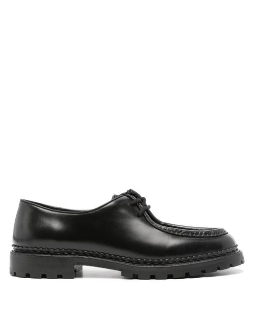 Saint Laurent Black Cruise Leather Oxford Shoes for men