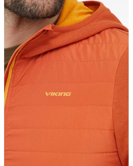 Viking Blue Quilted Hooded Performance Jacket for men