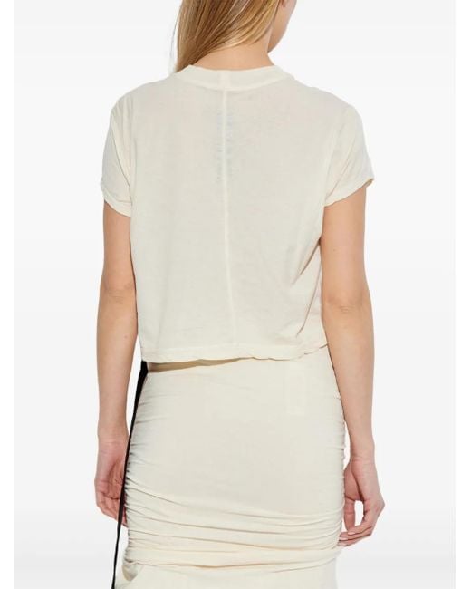 Rick Owens White T-Shirt aus Jersey