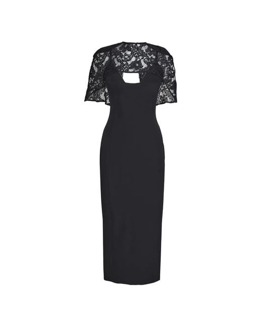 Axel 113 Black Tess Lace Midi Dress