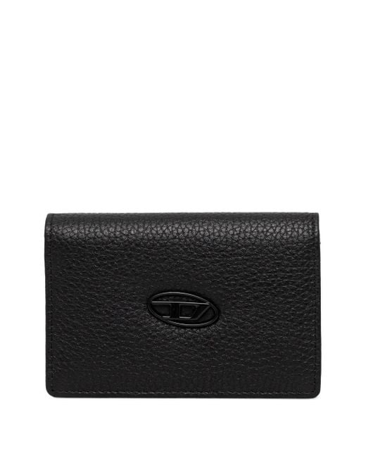 DIESEL Black Logo-Plaque Cardholder for men