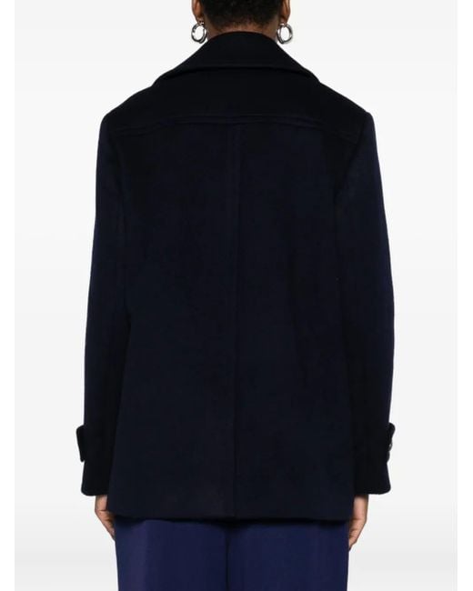 Abrigo con solapa de muesca Eric Bompard de color Black