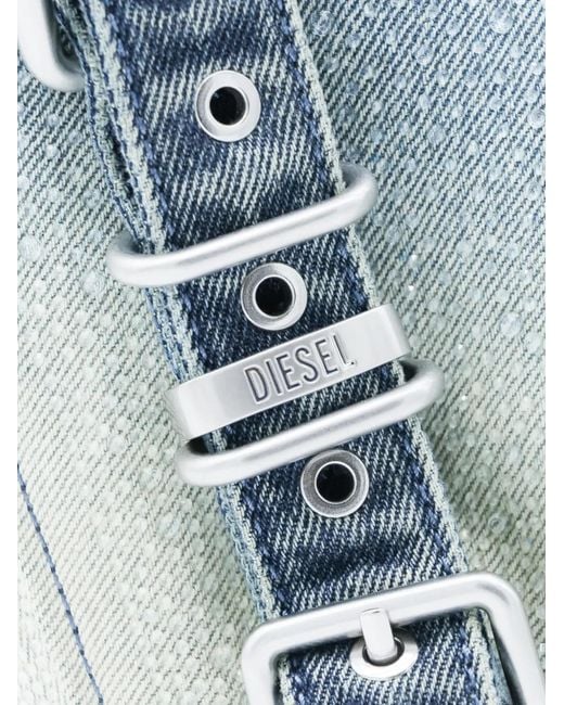 DIESEL Blue D-One-Small Top-Handle Bag