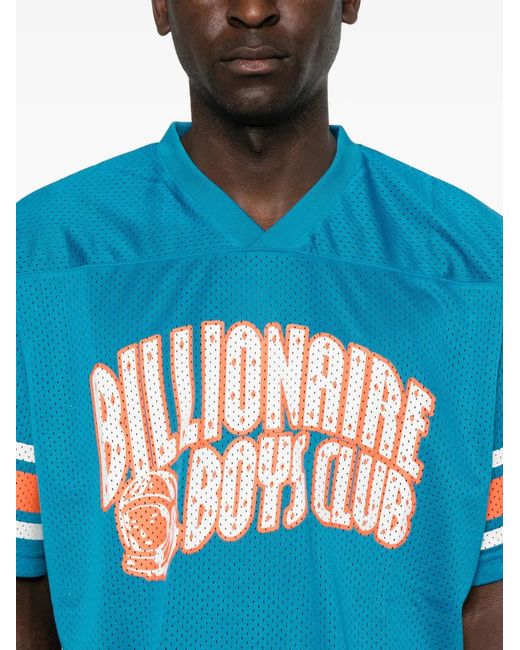 BBCICECREAM Blue Logo-Print Mesh T-Shirt for men