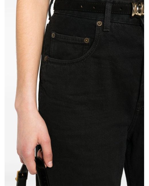 Saint Laurent Black Straight-leg Cotton Jeans