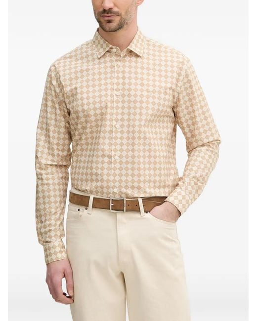 Trussardi Natural Check-Pattern Shirt for men