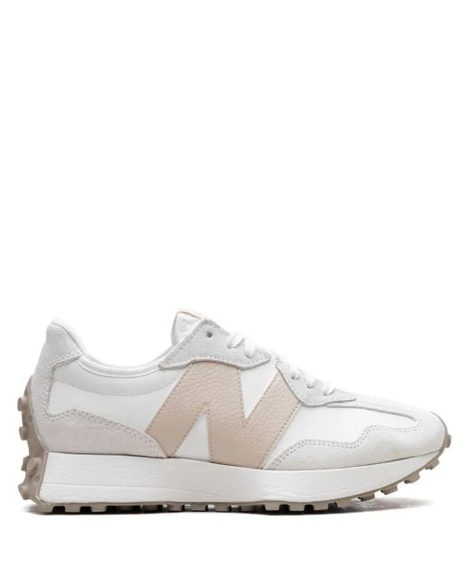 New Balance White 327 "Salt/Sand" Sneakers