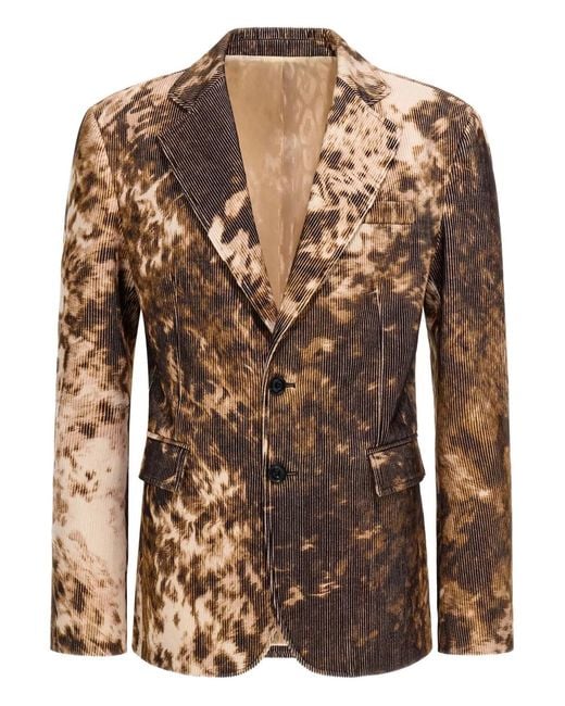 Roberto Cavalli Brown Appaloosa-Print Blazer for men