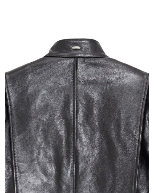 Our Legacy Black Yokai Buffed Leather Jacket