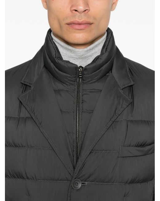 Herno Gray Quilted Padded Jacket for men