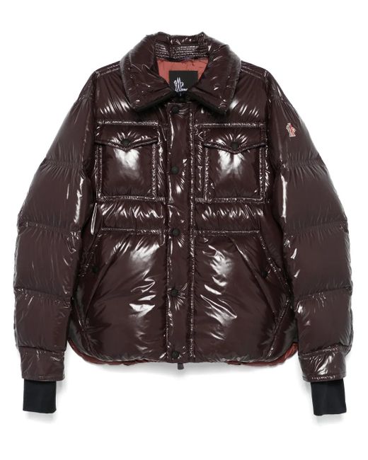 Moncler Grenoble Glossy Ski Down Jacket in Brown für Herren