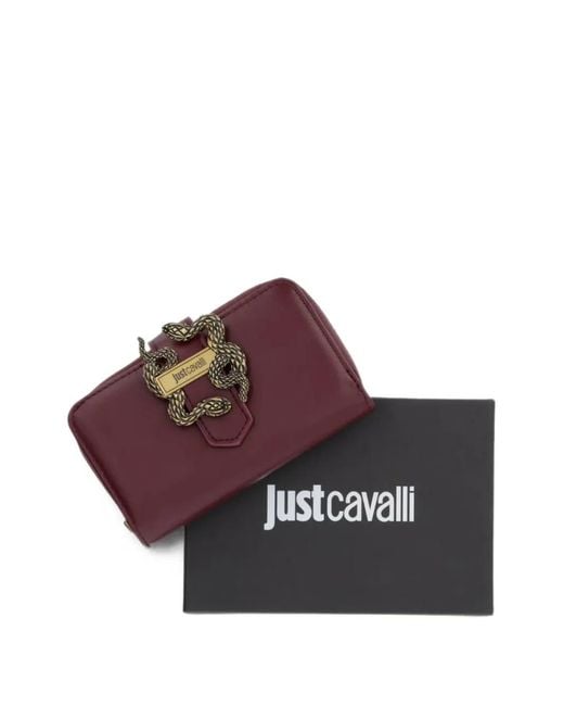 Just Cavalli Purple Iconic Snakes Faux-Leather Wallet