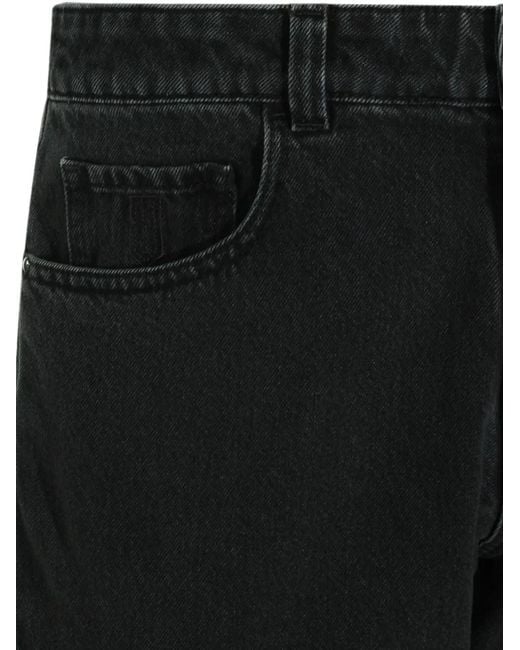Canali Black Logo-Patch Jeans for men