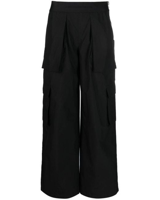 Pantalones con banda del logo Alexander Wang de color Black