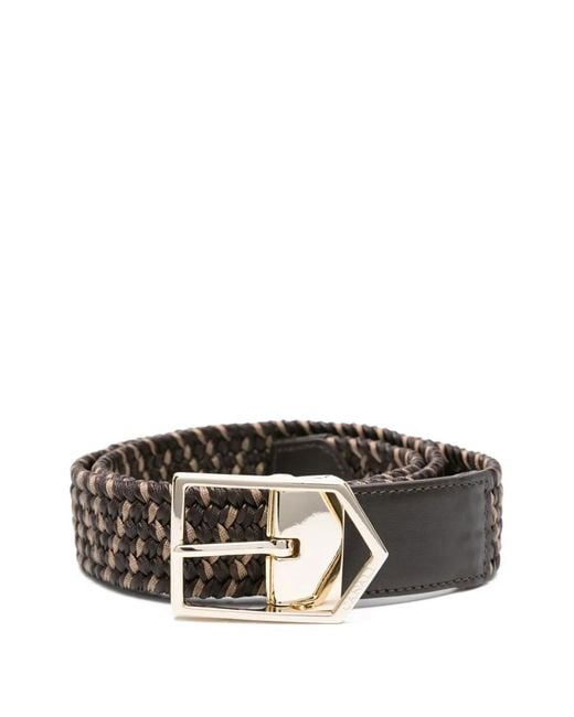 Ceinture À Design Tressé Canali pour homme en coloris Gray