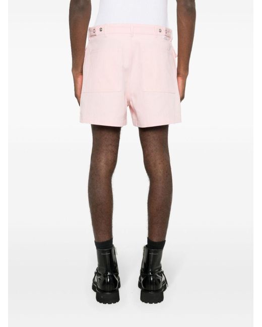 Acne Pink Twill Short Shorts for men