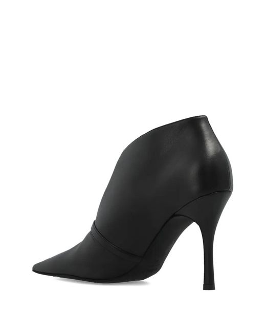 Furla Black Strap Heeled Boots