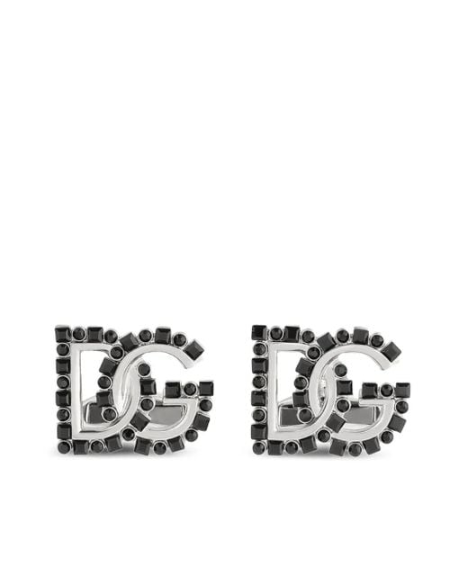 Dolce & Gabbana Metallic Logo-Embellished Cufflinks for men