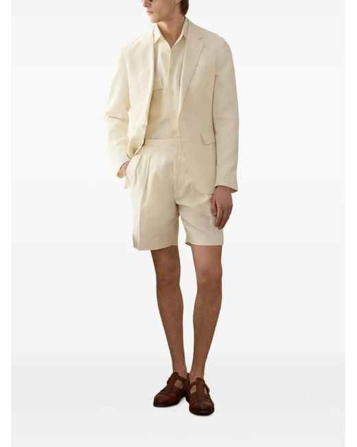 Ralph Lauren Natural Byron Pleated Shorts for men