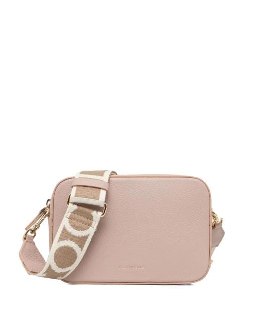 Coccinelle Pink Small Tebe Textured Cross Body Bag