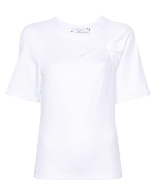 IRO White Umae T-Shirt mit Faltendetail