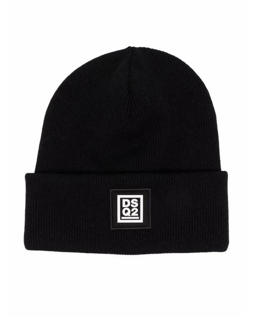 DSquared² Mütze Mit Logo-Patch in Black für Herren