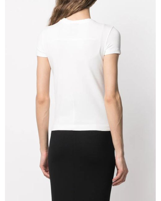 Thom Krom White Stretch Crewneck T-Shirt