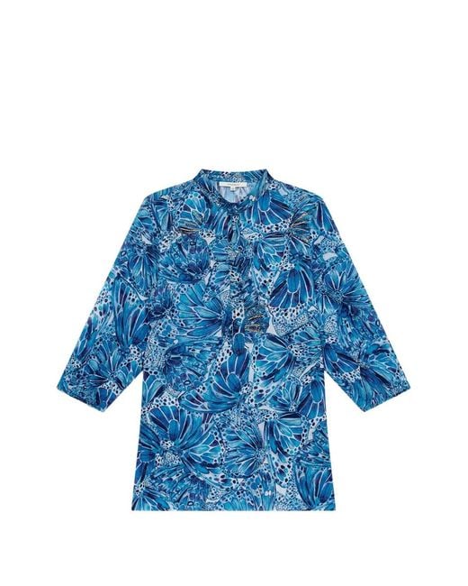 Maliparmi Blue Sweet Butterfly Blouse