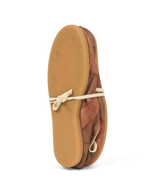 Maison Margiela Brown Replica Leather Sneakers