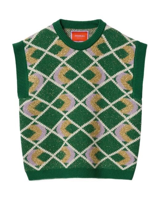 Haut Half Light À Losanges LaDoubleJ en coloris Green