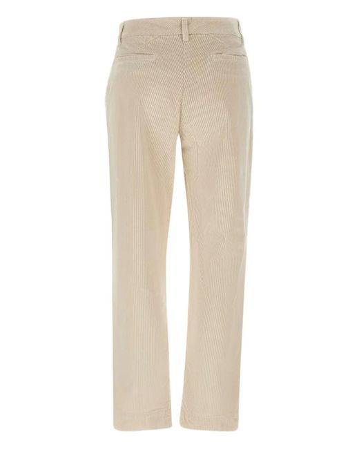 Eleventy Natural Corduroy Welt-Pocket Trousers