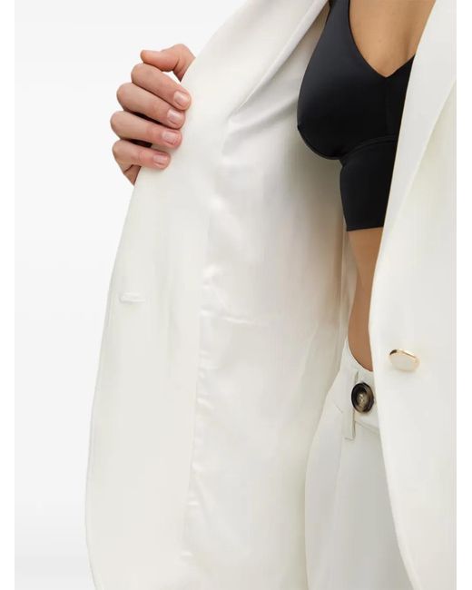 Fracomina White Logo-Button Blazer