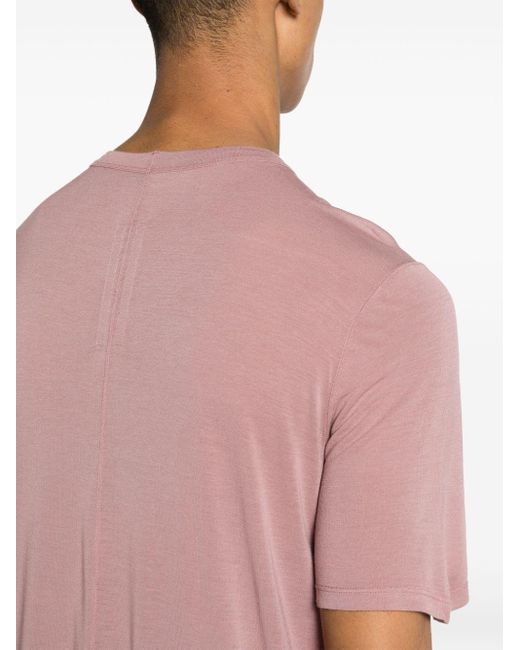 Rick Owens Pink Level Crew-neck T-shirt for men