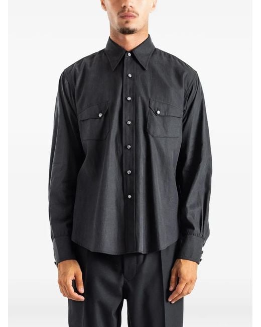 TAIGA TAKAHASHI Gray Cowboy Chest-Pocket Shirt for men