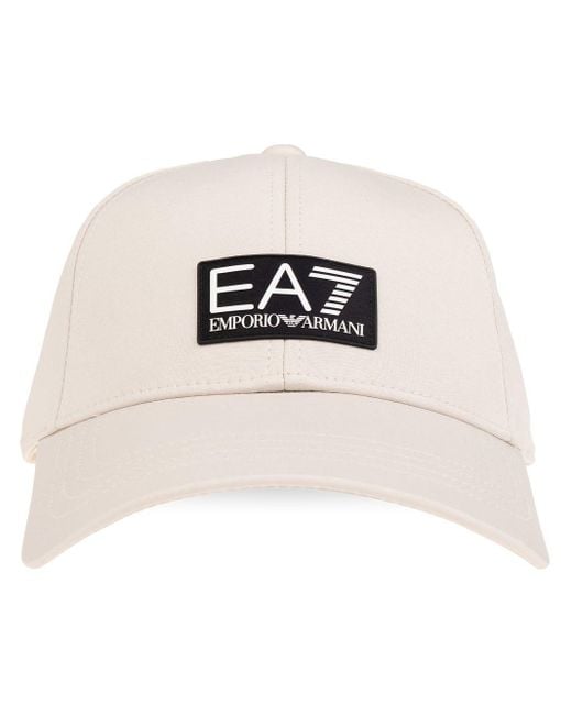 Casquette à patch logo EA7 en coloris White