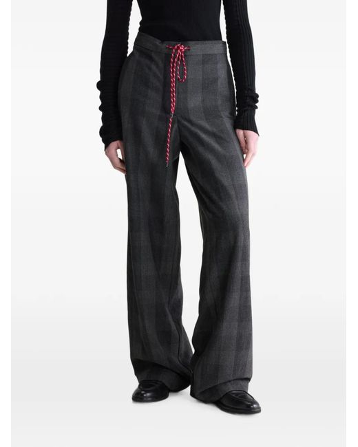 Bellerose Black Pantalon Solene À Carreaux