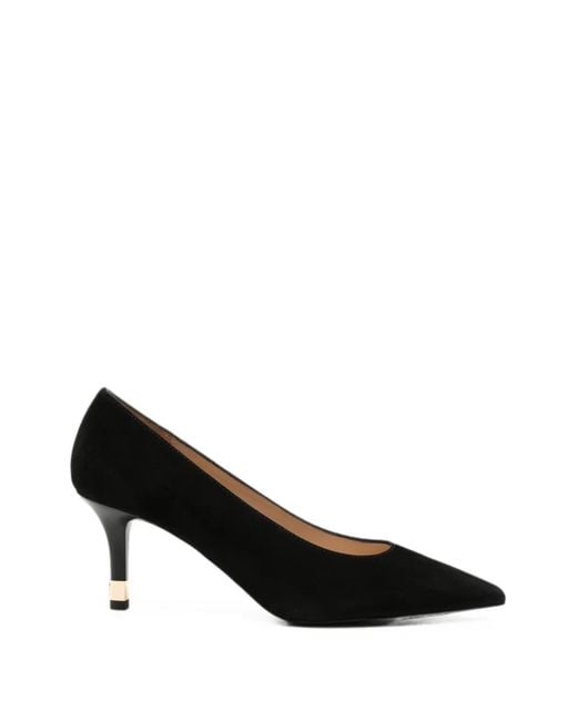 Furla Black Pointed-Toe Suede Pumps