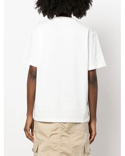 Sunnei White Slogan-Print Cotton T-Shirt