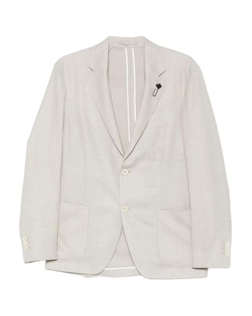 Lardini Jack Met Opgestikte Zak En Twee Knopen in het White voor heren