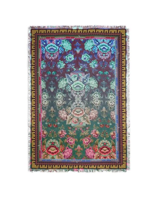 Pierre Louis Mascia Blue Aloeuw Floral-Print Silk Scarf