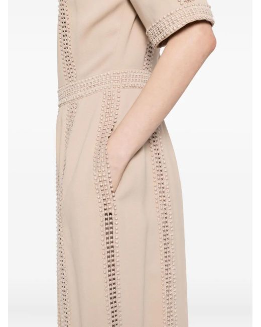 Elie Saab デコラティブトリム ドレス Natural