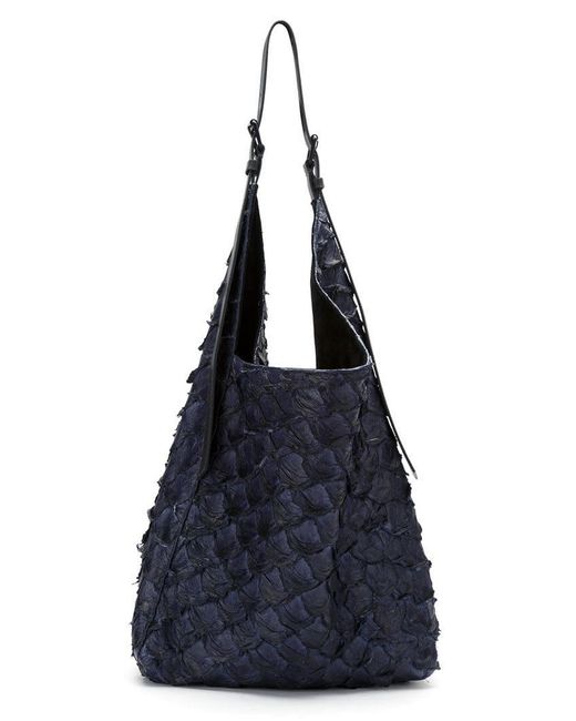 Osklen Black Pirarucu Shoulder Bag