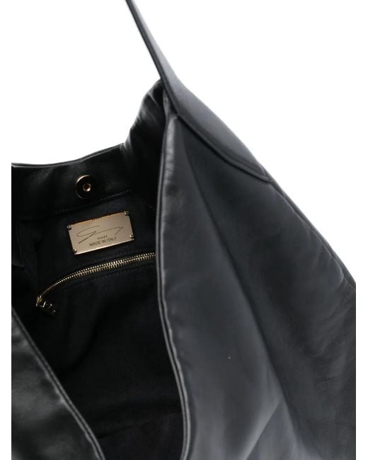 Genny Black X-Shaped Hardware Shoulder Bag