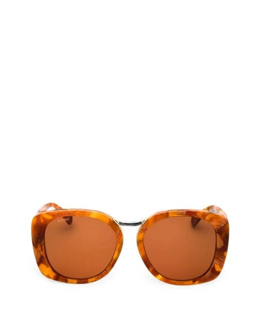 Max Mara Orange Oversized-Frame Sunglasses