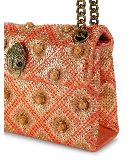 Kurt Geiger Orange Mini Kensington Schultertasche