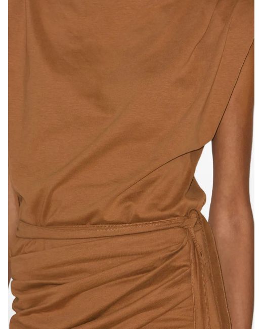 Isabel Marant Brown Gewickeltes Marielle Minikleid
