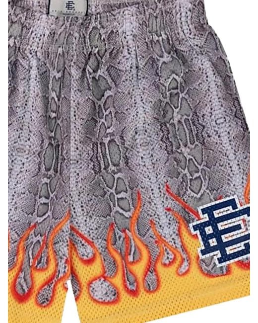 Eric Emanuel Gray Ee Basic Snake-Print Shorts for men