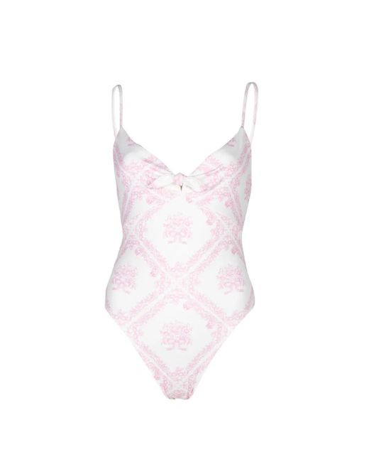 LoveShackFancy White Zyra Swimsuit